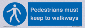  Pedestrians must keep to walkways